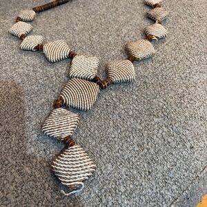 Chic Silver and Brown Necklace